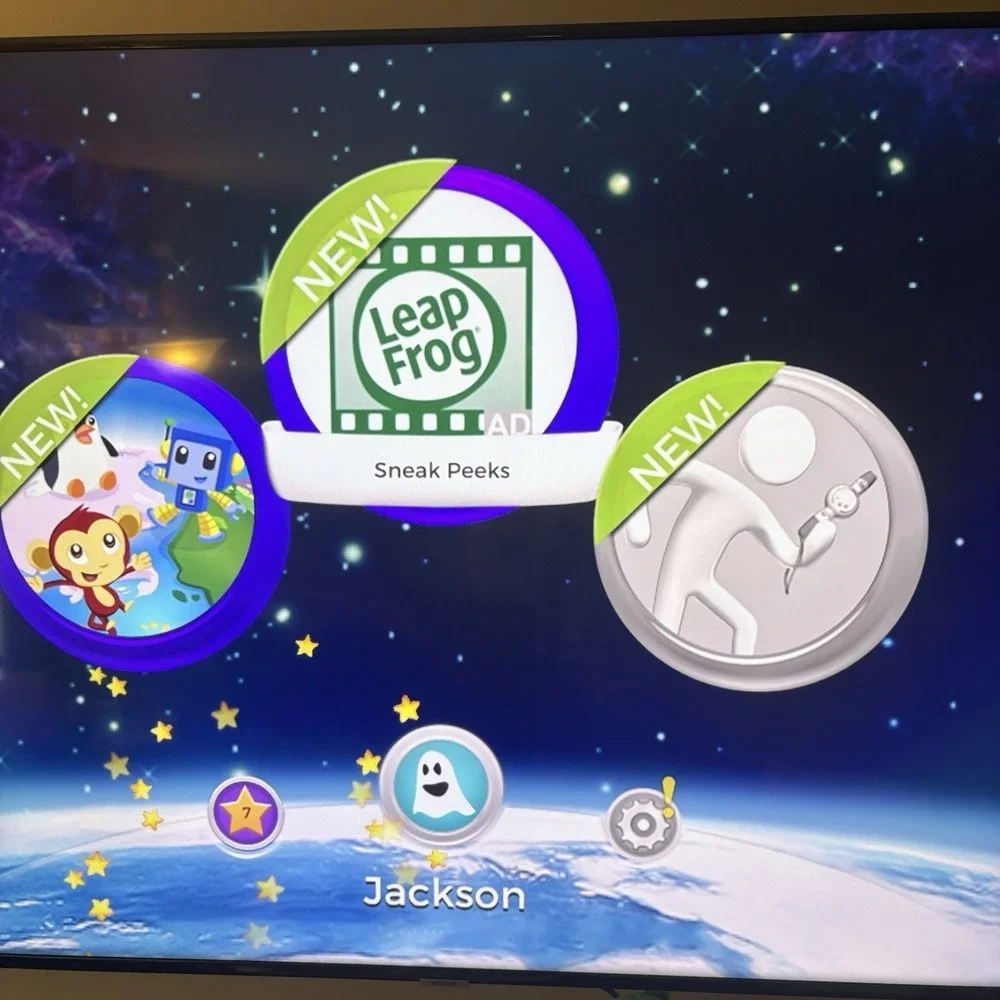 LeapFrog LeapTV Educational Video Gaming System Bundle w/ 3 Games Tested